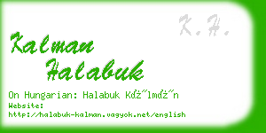 kalman halabuk business card